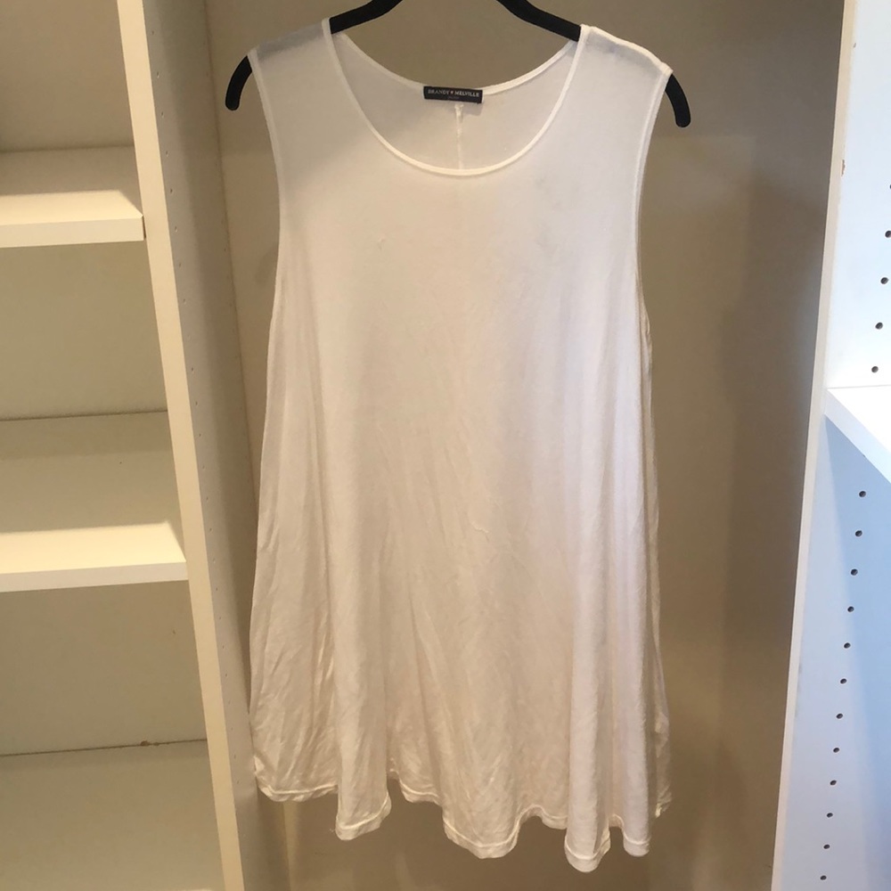 Brandy Melville soft white tank dress